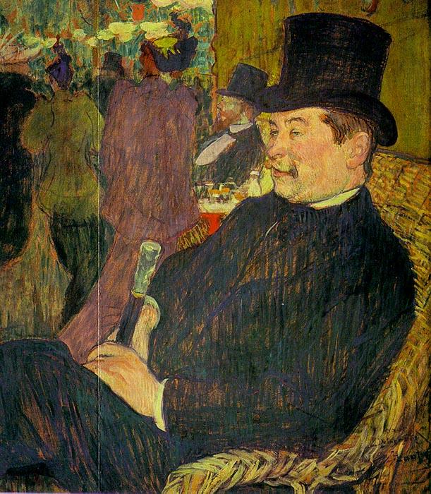  Henri  Toulouse-Lautrec Portrait of Monsieur Delaporte at the Jardin de Paris oil painting picture
